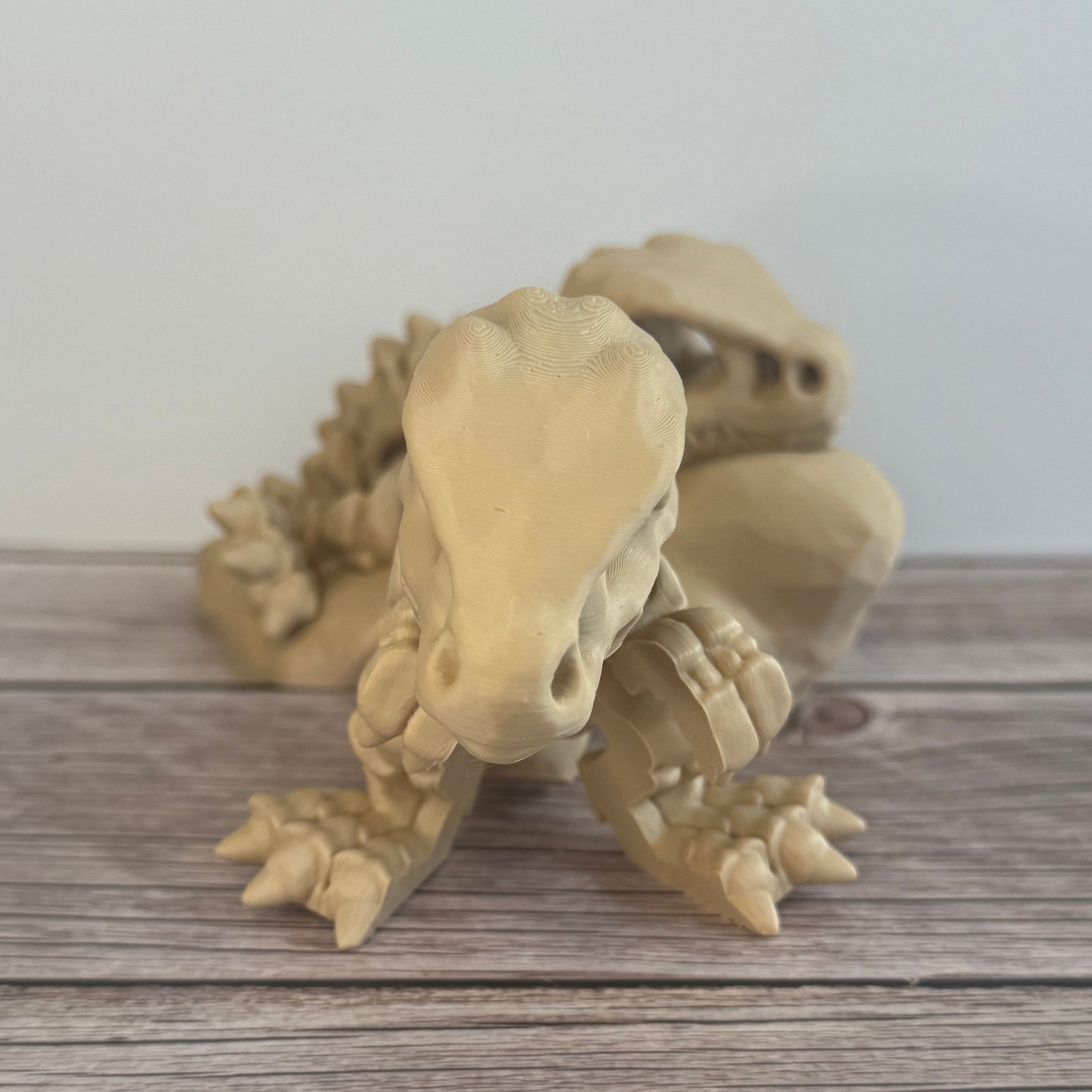 3D Printed T-Rex Skeleton Model with Optional Base | Fun Dinosaur Decor Gift