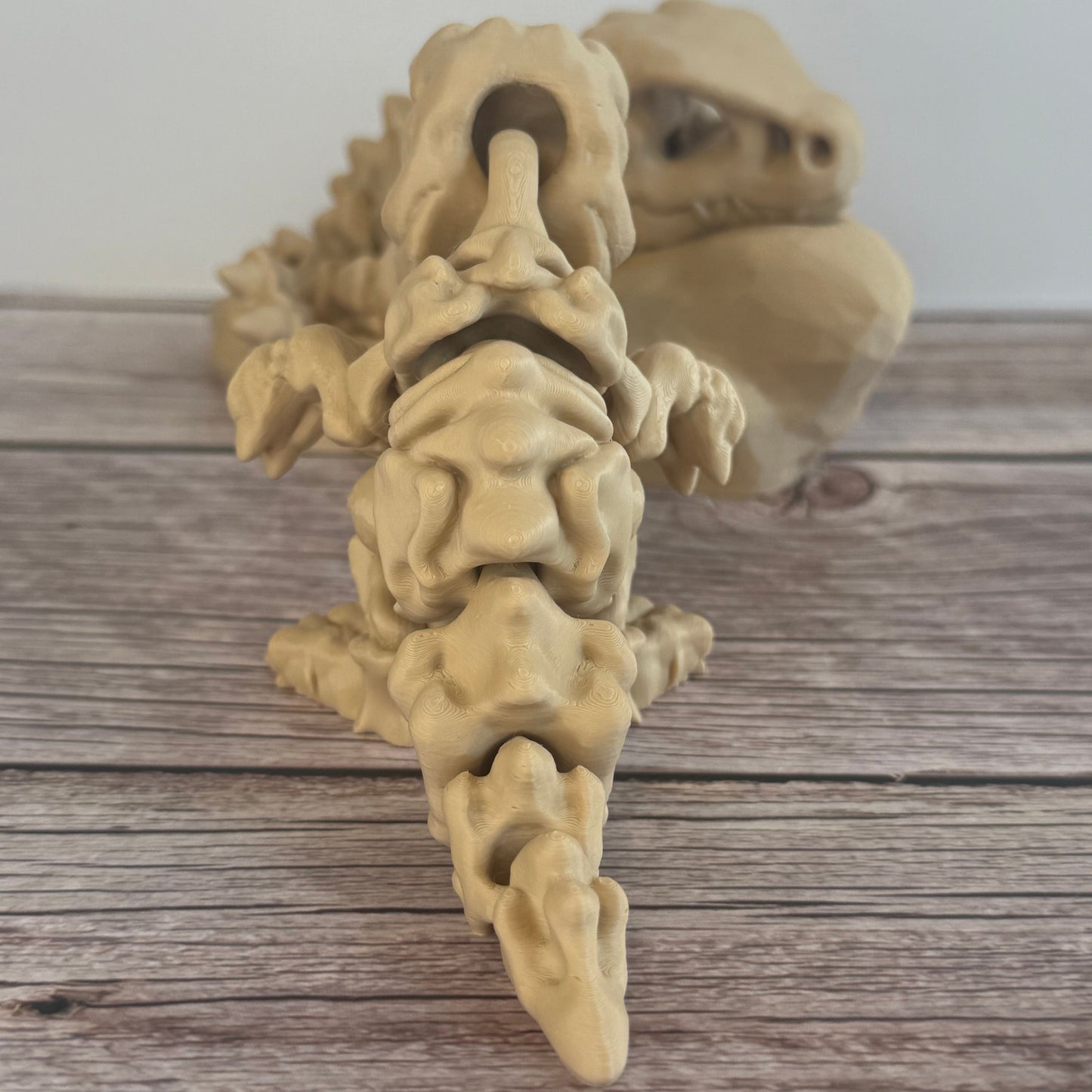 3D Printed T-Rex Skeleton Model with Optional Base | Fun Dinosaur Decor Gift