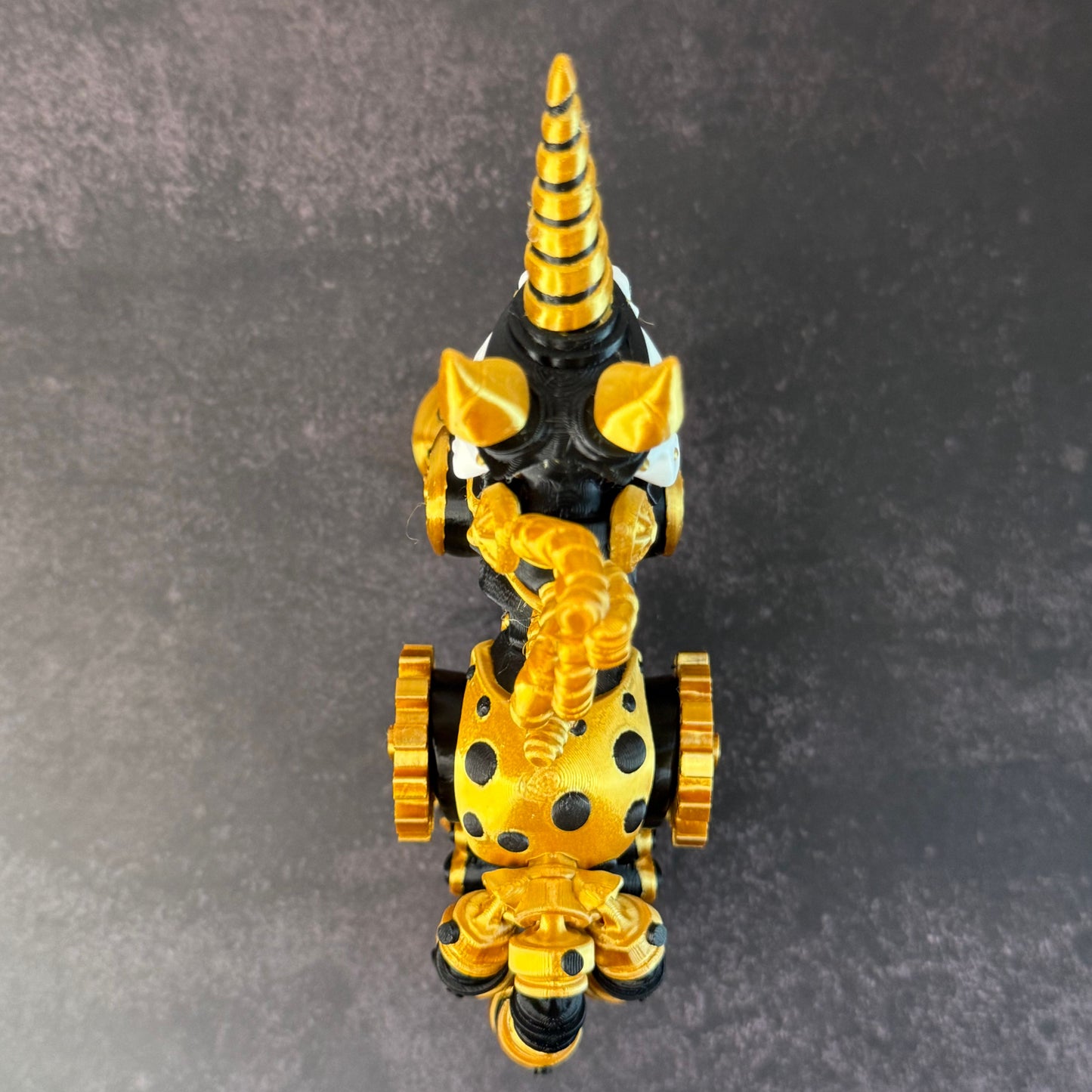 Steampunk Unicorn - 3D Printed Fantasy Unicorn Figurine, Mechanical Style Unicorn Decor
