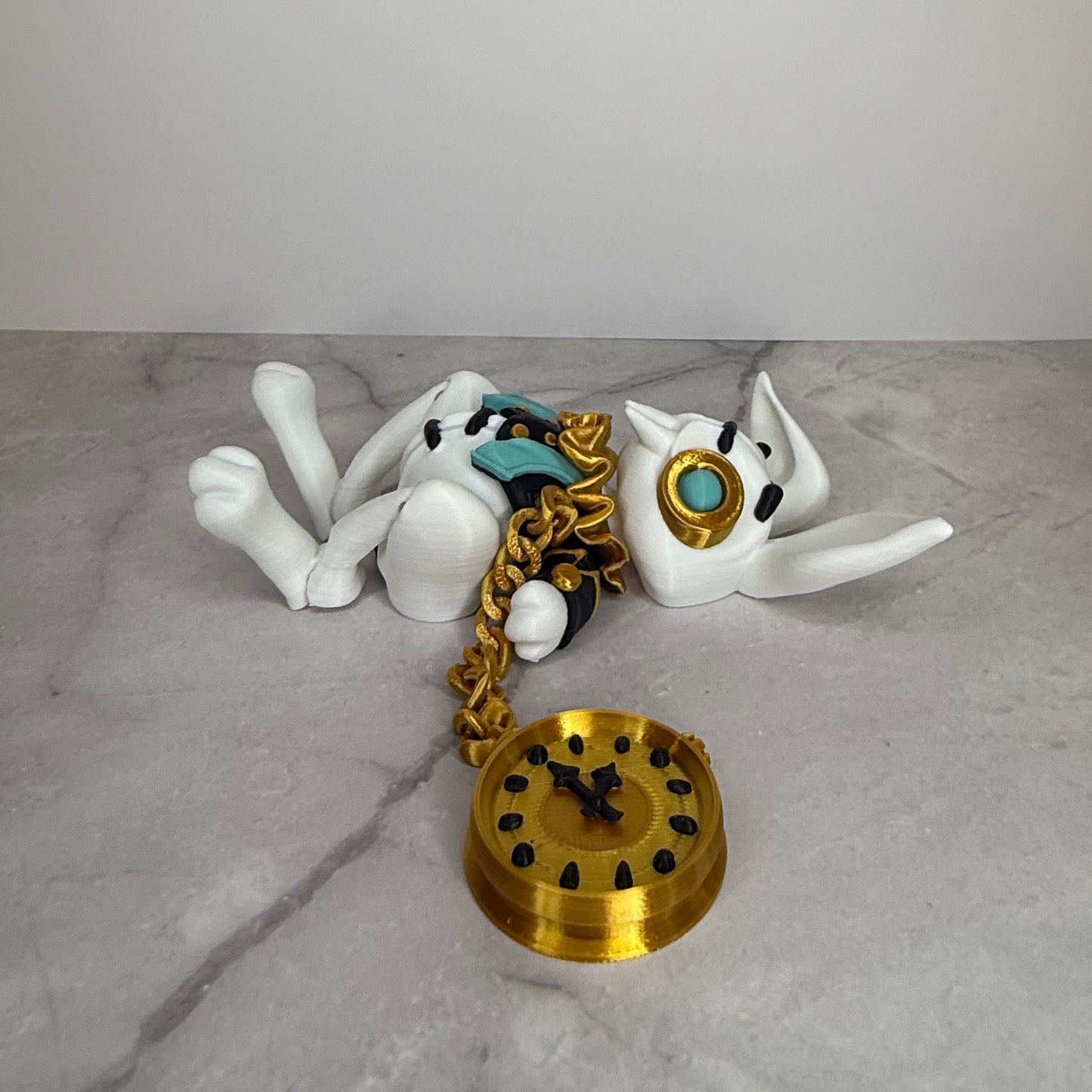 3D Printed Steampunk Stuffed Rabbit – Gothic Plush-Inspired Decor