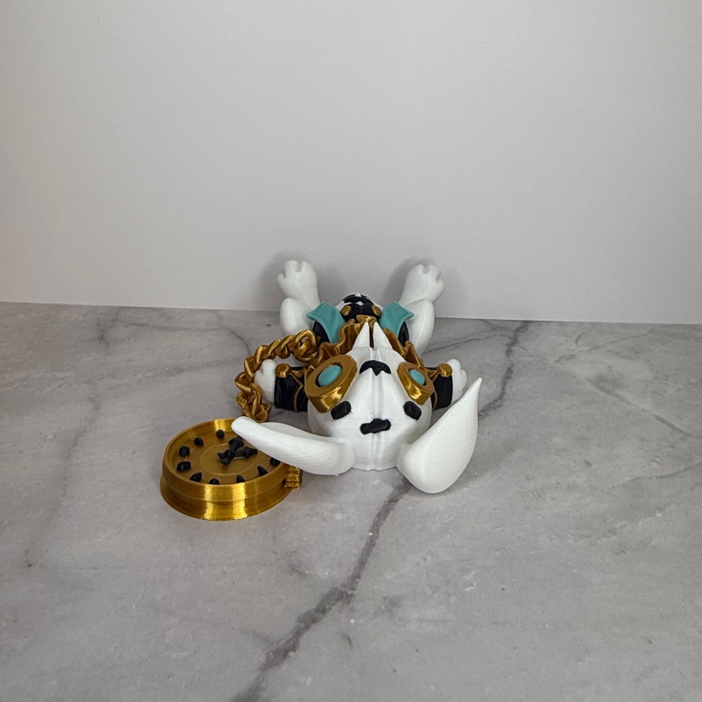 3D Printed Steampunk Stuffed Rabbit – Gothic Plush-Inspired Decor