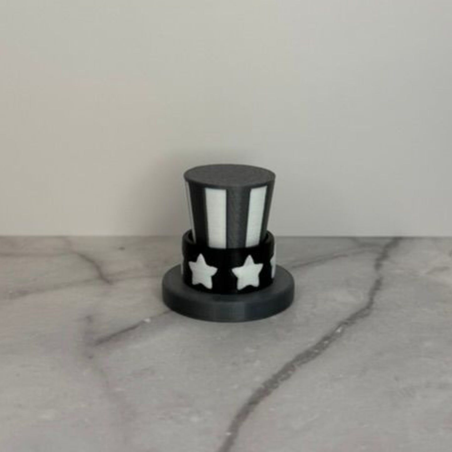 Gothic Uncle Sam Hat Clicker – 3D Printed Quiet or Clicky Fidget Toy