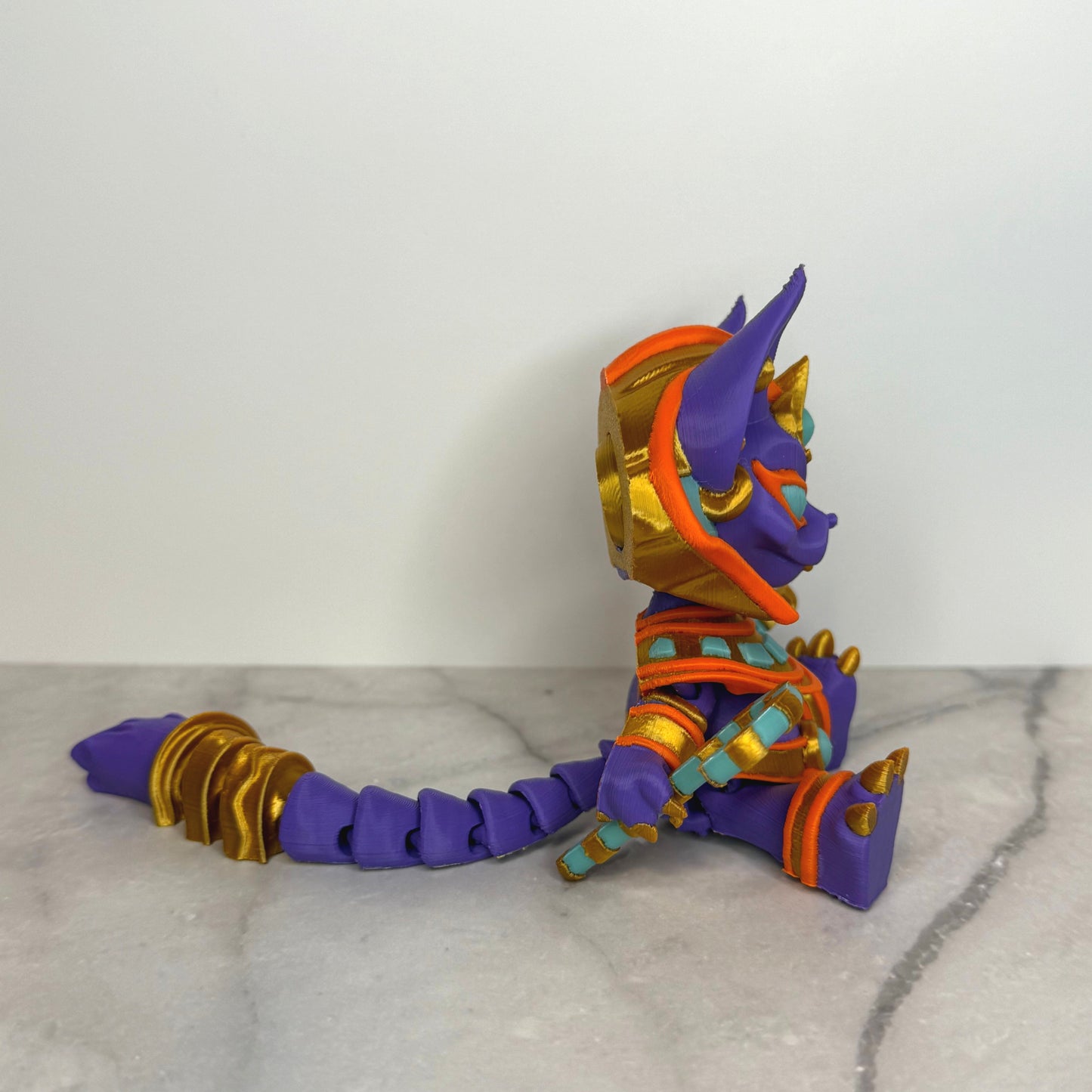 Pharaoh Cat Statue - 3D Printed Egyptian Cat Figurine, Ancient Egypt Inspired Gift