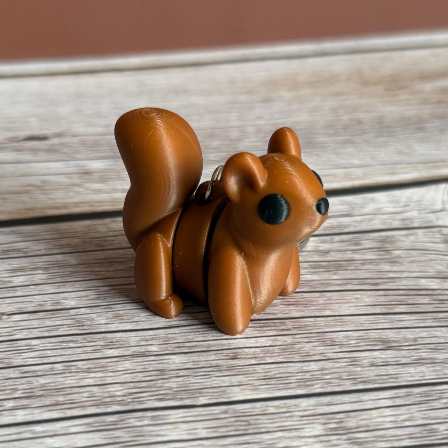 Articulated Squirrel 3D Printed Keychain – Movable Forest Animal, Cute Fidget Toy, Nature Lover Gift, Fun Woodland Charm
