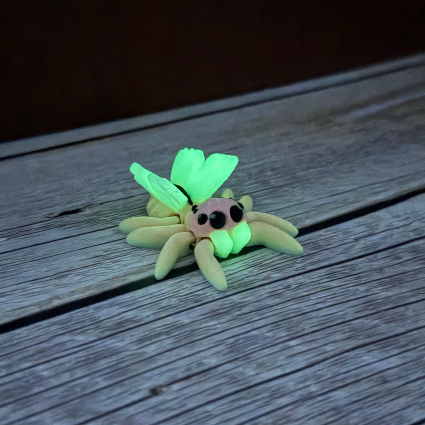 Mini Glow in the Dark Fairy Spider – 3D Printed Fantasy Insect Figurine