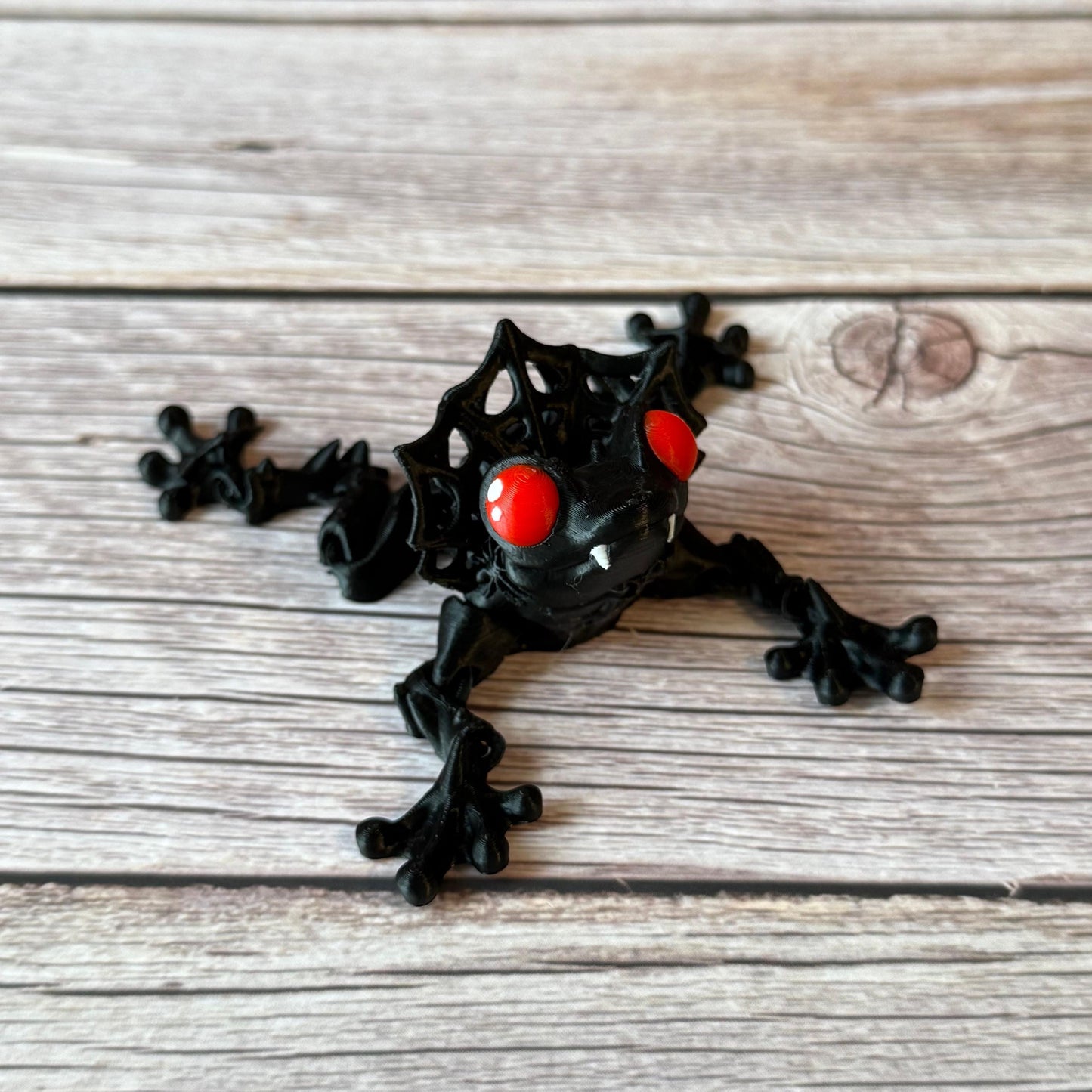 Articulated Count Frogula โ 3D Printed Vampire Frog Halloween Toy