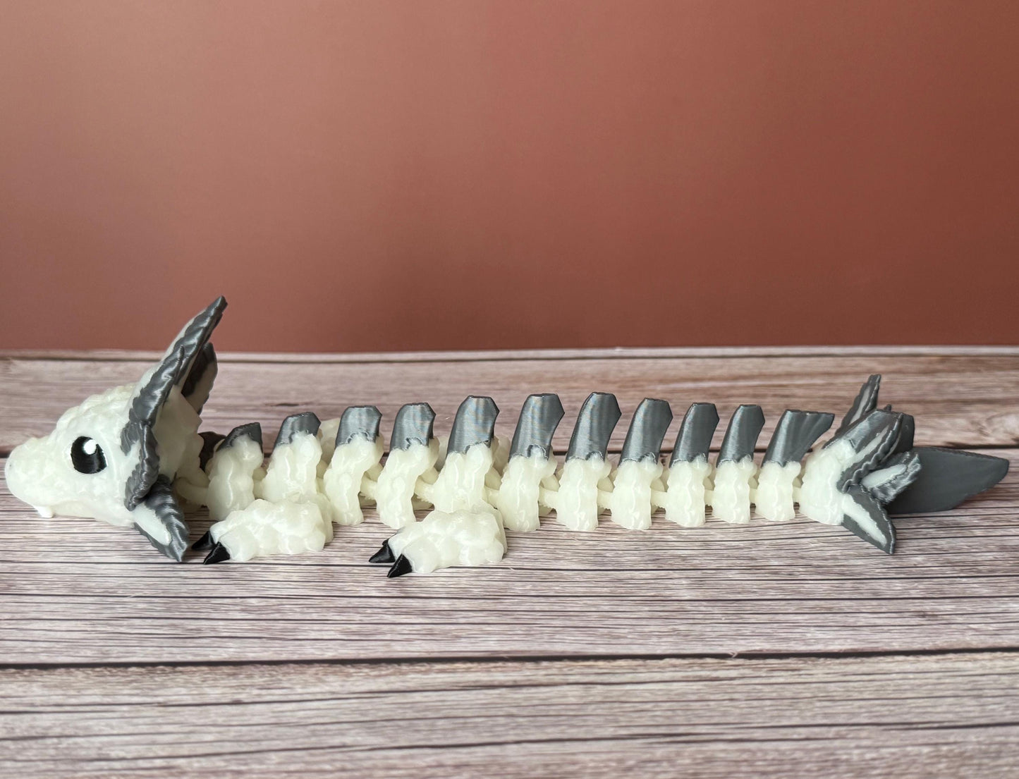 10in Articulated Glow Baby Axolotl Dragon β 3D Printed Fantasy Fidget Toy
