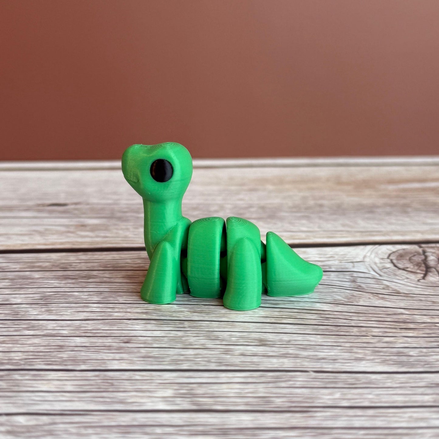 Mini Articulated Brontosaurus – 3D Printed Dinosaur Fidget Toy Gift