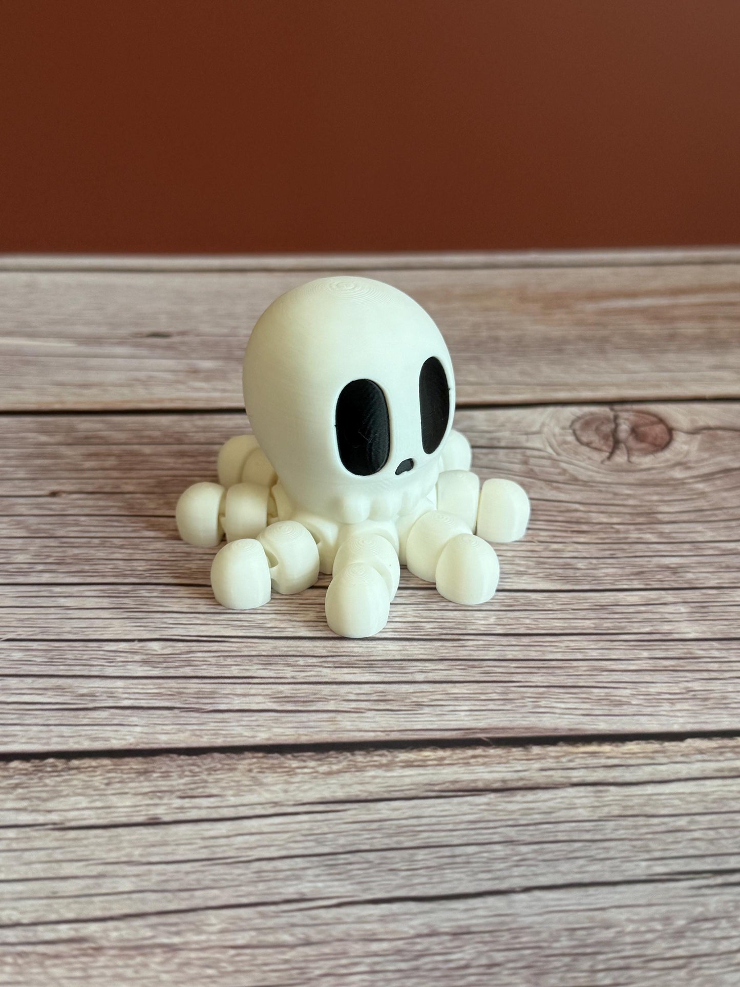 Skeleton Octopus 3D Print | Spooky Sea Creature Decor | Bone Octopus Toy