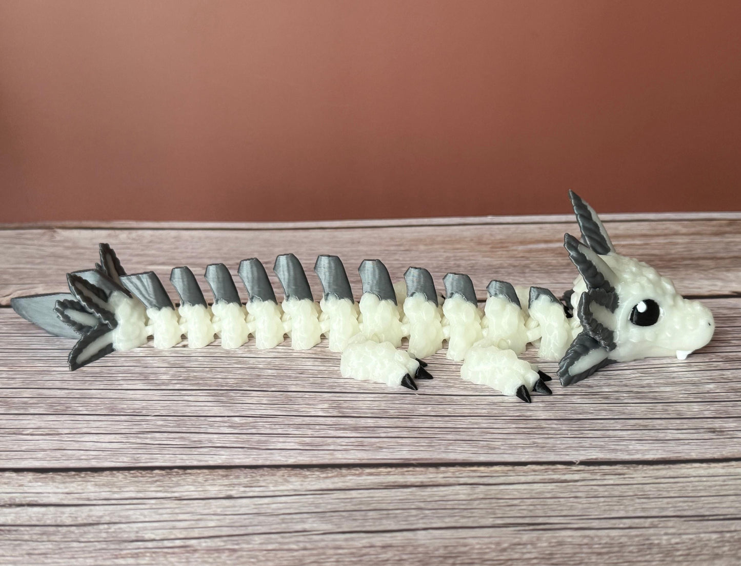10in Articulated Glow Baby Axolotl Dragon β 3D Printed Fantasy Fidget Toy
