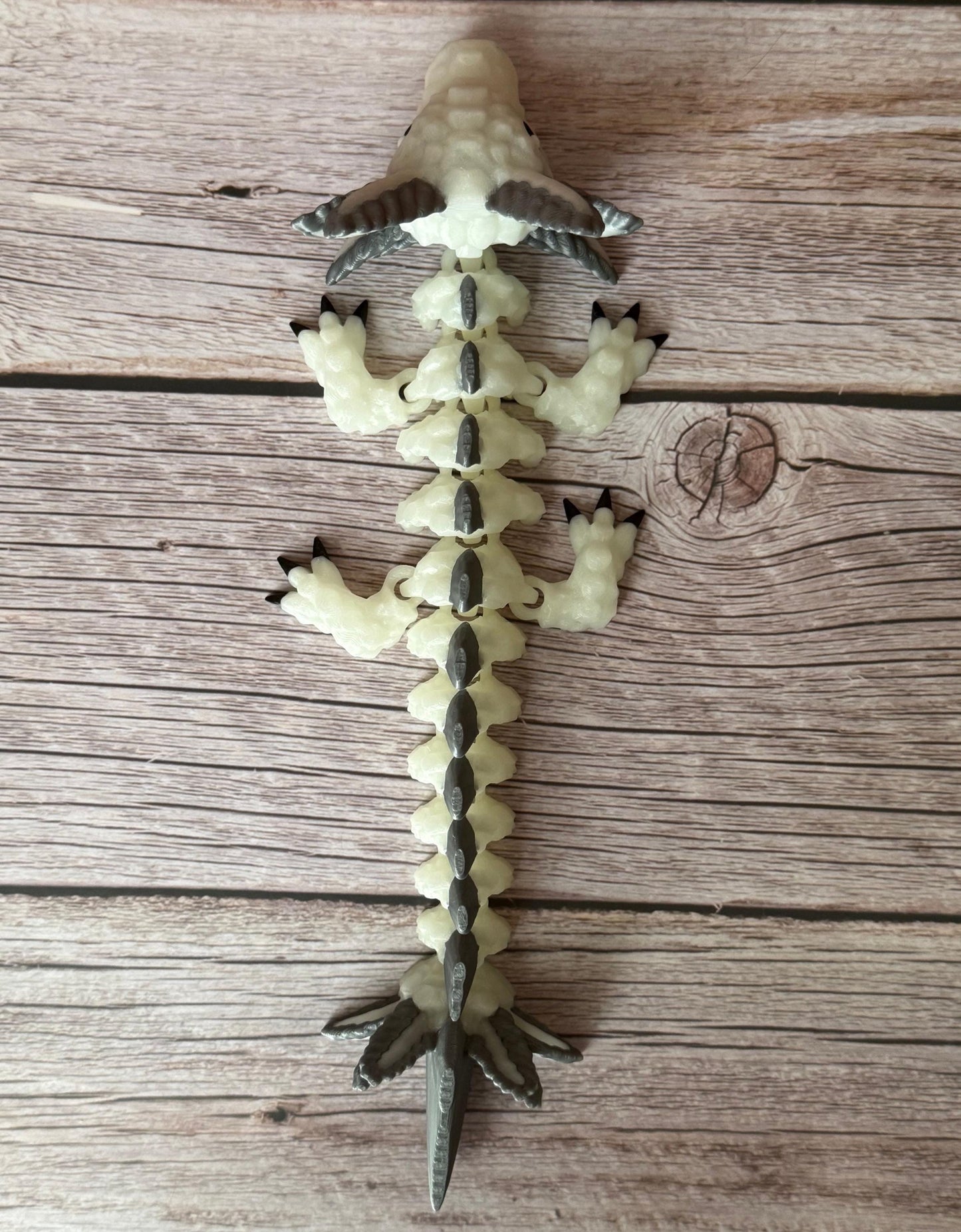 10in Articulated Glow Baby Axolotl Dragon β 3D Printed Fantasy Fidget Toy