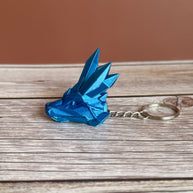 Crystal Dragon Head 3D Printed Keychain – Fantasy Keychain, Unique Dragon Lover Gift, Mystical Accessory, Magical Creature Charm