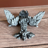 Articulated Lunar Wing Dragon Tadling Set of 2: 3D Printed Posable Fidget Toy
