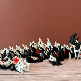 Articulated Wicked Web Dragon | 3D Printed Posable Fantasy Dragon Figurine | Unique Fidget Toy | Gothic Dragon Gift
