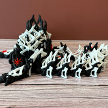 Articulated Wicked Web Dragon | 3D Printed Posable Fantasy Dragon Figurine | Unique Fidget Toy | Gothic Dragon Gift