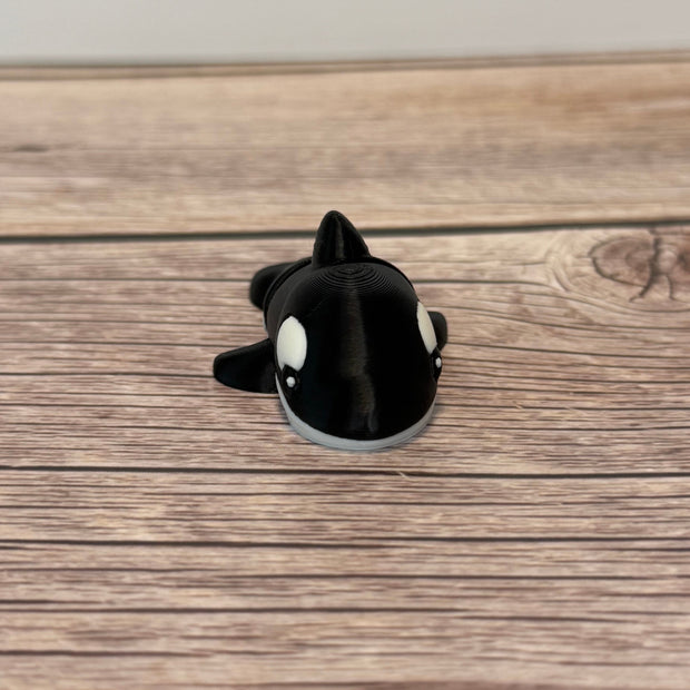 Articulated Mini Orca Toy – 3D Printed Killer Whale Fidget Figure