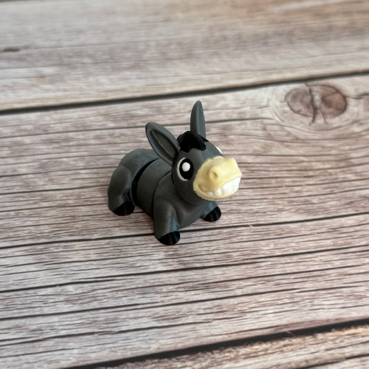 Articulated Mini Donkey Toy – 3D Printed Cute Fidget Animal Figure