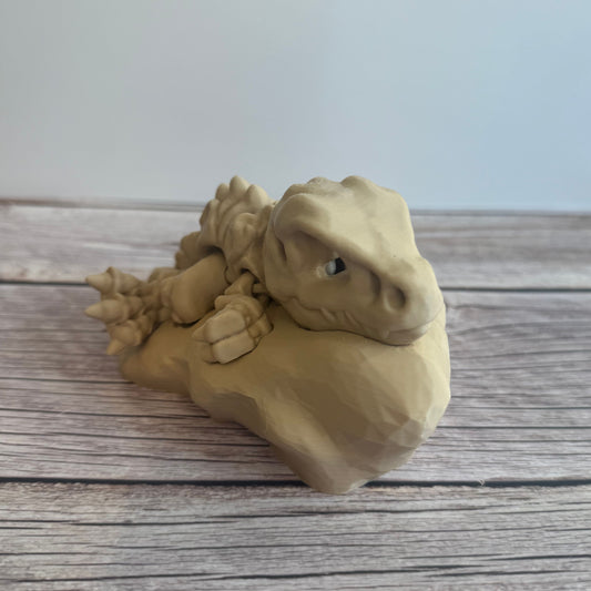 3D Printed T-Rex Skeleton Model with Optional Base | Fun Dinosaur Decor Gift
