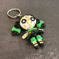 Creepy Doll Keychain - Haunted Doll Bag Charm , Spooky Horror Accessory, Gothic Keychain Gift, Halloween Scary Keyring