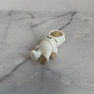Mini Skeleton Astronaut – 3D Printed Spooky Space Figurine, Creepy Sci-Fi Decor