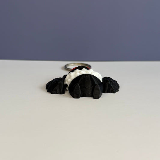 Mothman Keychain – 3D Printed Cryptid Creature Key Ring, Spooky Gothic Gift, Cryptid Lover Accessory