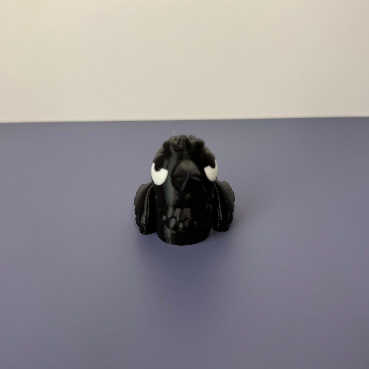 Mini Sassy Crow – 3D Printed Gothic Bird, Moody Crow Desk Buddy, Spooky Cute Shelf Decor