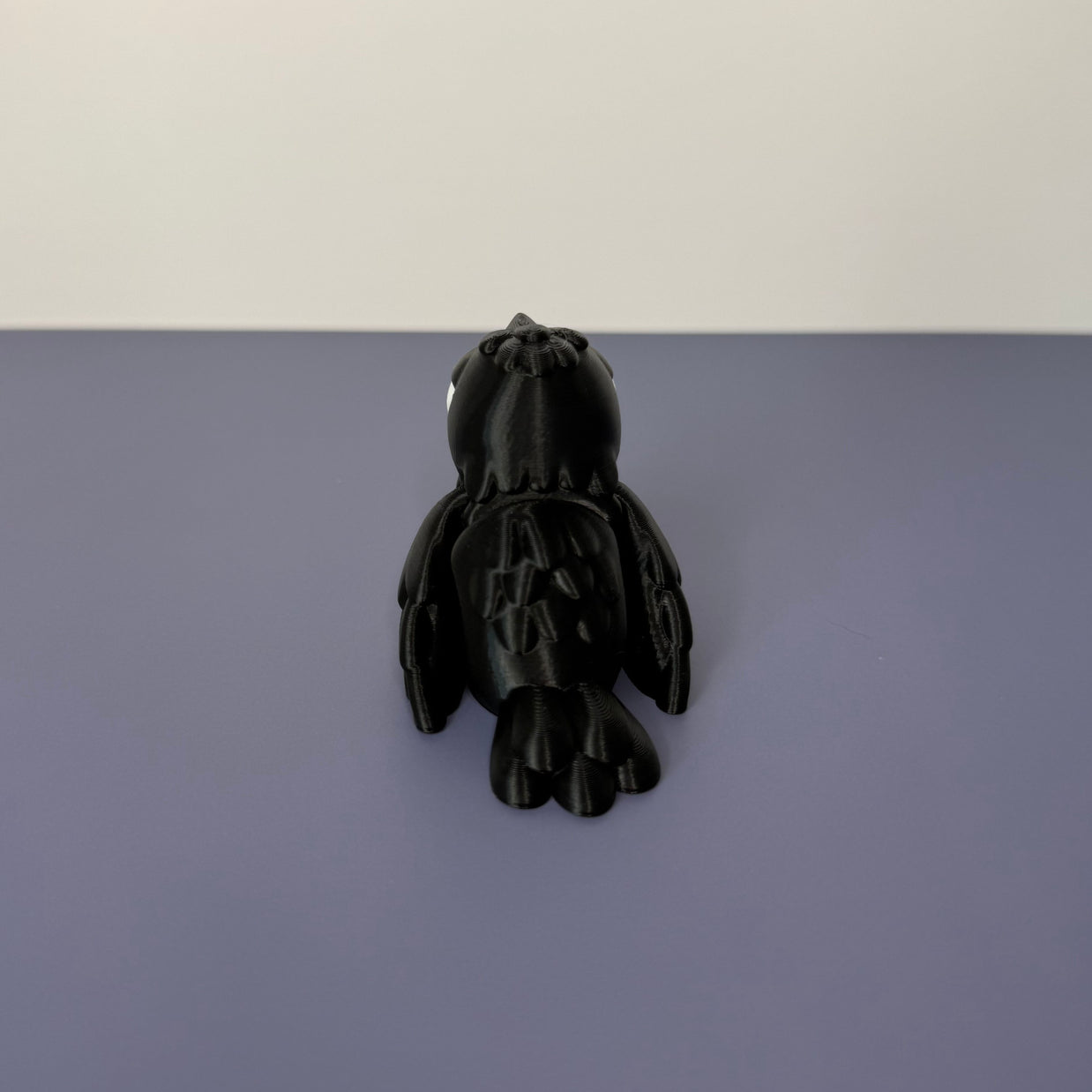 Mini Sassy Crow – 3D Printed Gothic Bird, Moody Crow Desk Buddy, Spooky Cute Shelf Decor