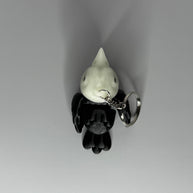 Glow Gothic Halloween Crow Keychain - Creepy Dark Spooky Charm