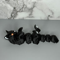 Glow in the Dark Eyes Black Cat - Laying or Hanging Spooky Gothic Halloween Decor