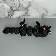 Glow in the Dark Eyes Black Cat - Laying or Hanging Spooky Gothic Halloween Decor