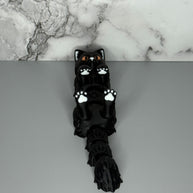 Glow in the Dark Eyes Black Cat - Laying or Hanging Spooky Gothic Halloween Decor