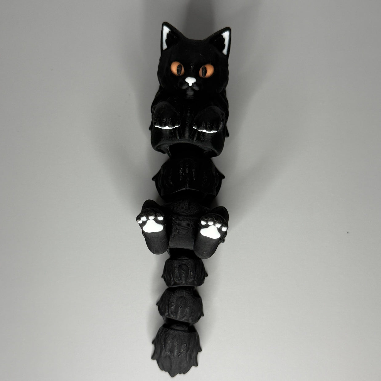 Glow in the Dark Eyes Black Cat - Laying or Hanging Spooky Gothic Halloween Decor