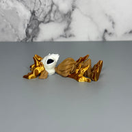 Mini Golden Wendigo Cryptid - 3D Printed Articulated Creepy Creature, Gothic Horror Desk Decor