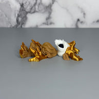 Mini Golden Wendigo Cryptid - 3D Printed Articulated Creepy Creature, Gothic Horror Desk Decor
