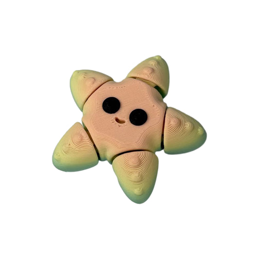 Mini Rainbow Starfish – 3D Printed Ocean Creature Figurine