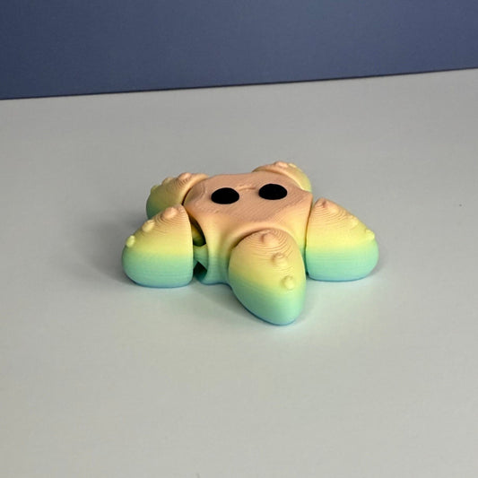 Mini Rainbow Starfish – 3D Printed Ocean Creature Figurine