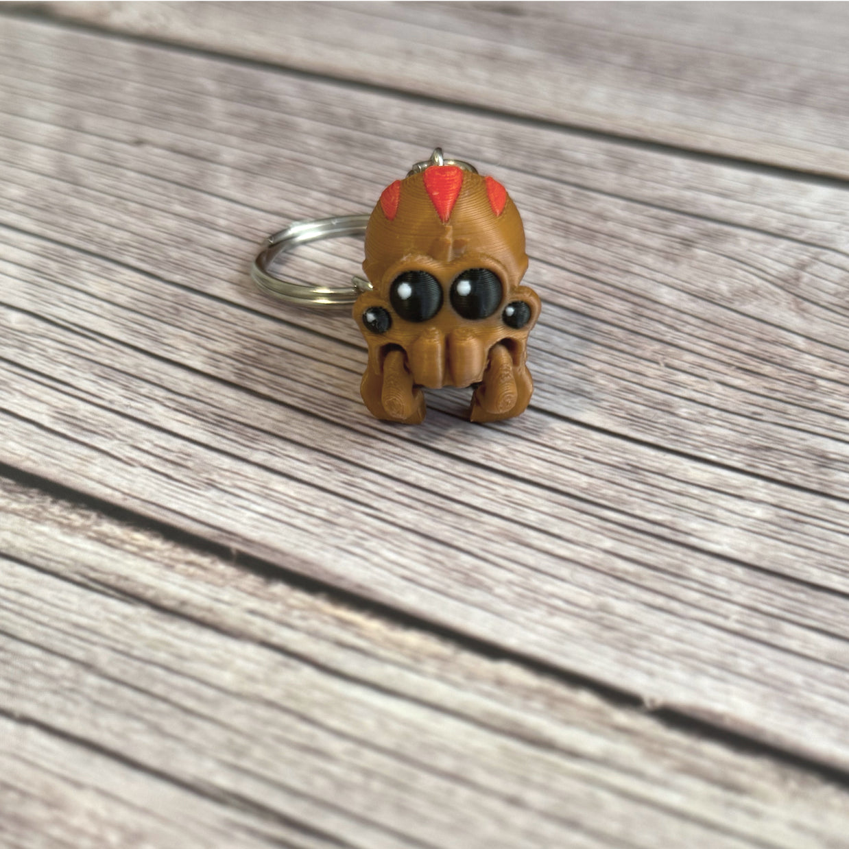 Tarantula 3D Printed Keychain – Spider Lover Gift, Unique Arachnid Keyring, Creepy Cute Accessory, Exotic Pet Keychain