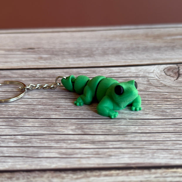 Articulated Lizard 3D Printed Keychain – Flexible Reptile Keyring, Fidget Toy Keychain, Unique Lizard Lover Gift, Cool Animal Accessory