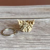 Desert Dragon Head 3D Printed Keychain – Fantasy Reptile Keyring, Mythical Creature Gift, Dragon Lover Accessories