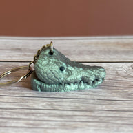 3D Printed Crocodile Head Keychain - Unique Animal Keychain Gift for Wildlife Lovers