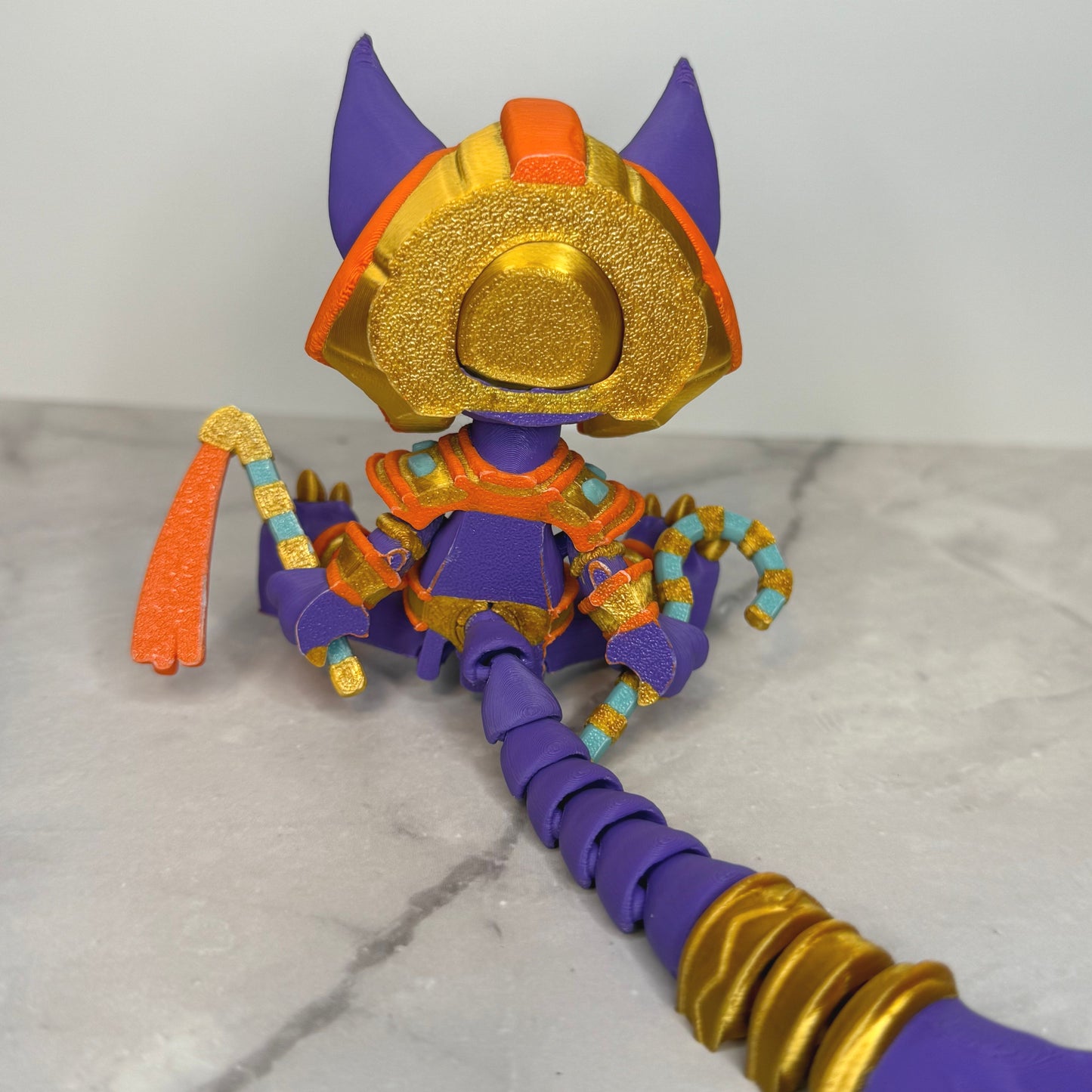 Pharaoh Cat Statue - 3D Printed Egyptian Cat Figurine, Ancient Egypt Inspired Gift
