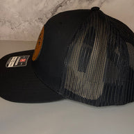 No Sleep Club Hat - Leatherette Patch Snapback Hat, Hand Sewn  Hourglass Gothic Streetwear Cap