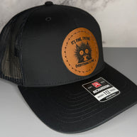 Everything Is Fine Chaos Cat Snapback Hat - Funny Leatherette Patch Cap, Hand Sewn Trucker Hat
