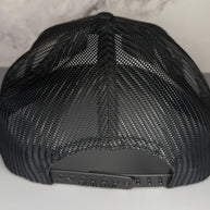 Surviving Out of Spite Hat - Skull Leatherette Patch Snapback, Hand Sewn Gothic Cap