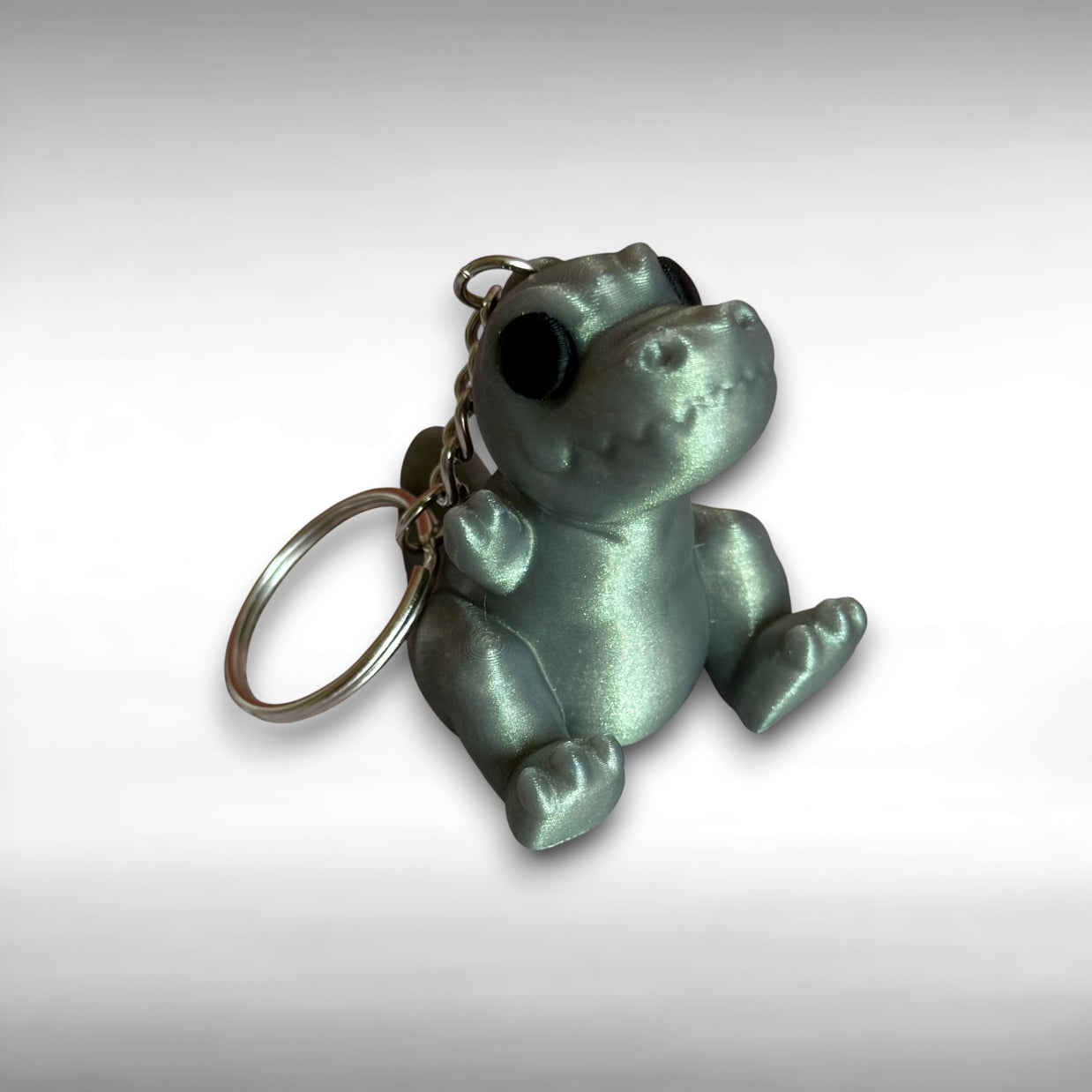 Cute T-Rex 3D Printed Keychain – Adorable Dinosaur Gift, Fun Jurassic Accessory, Unique Dino Lover Keychain, Prehistoric Charm