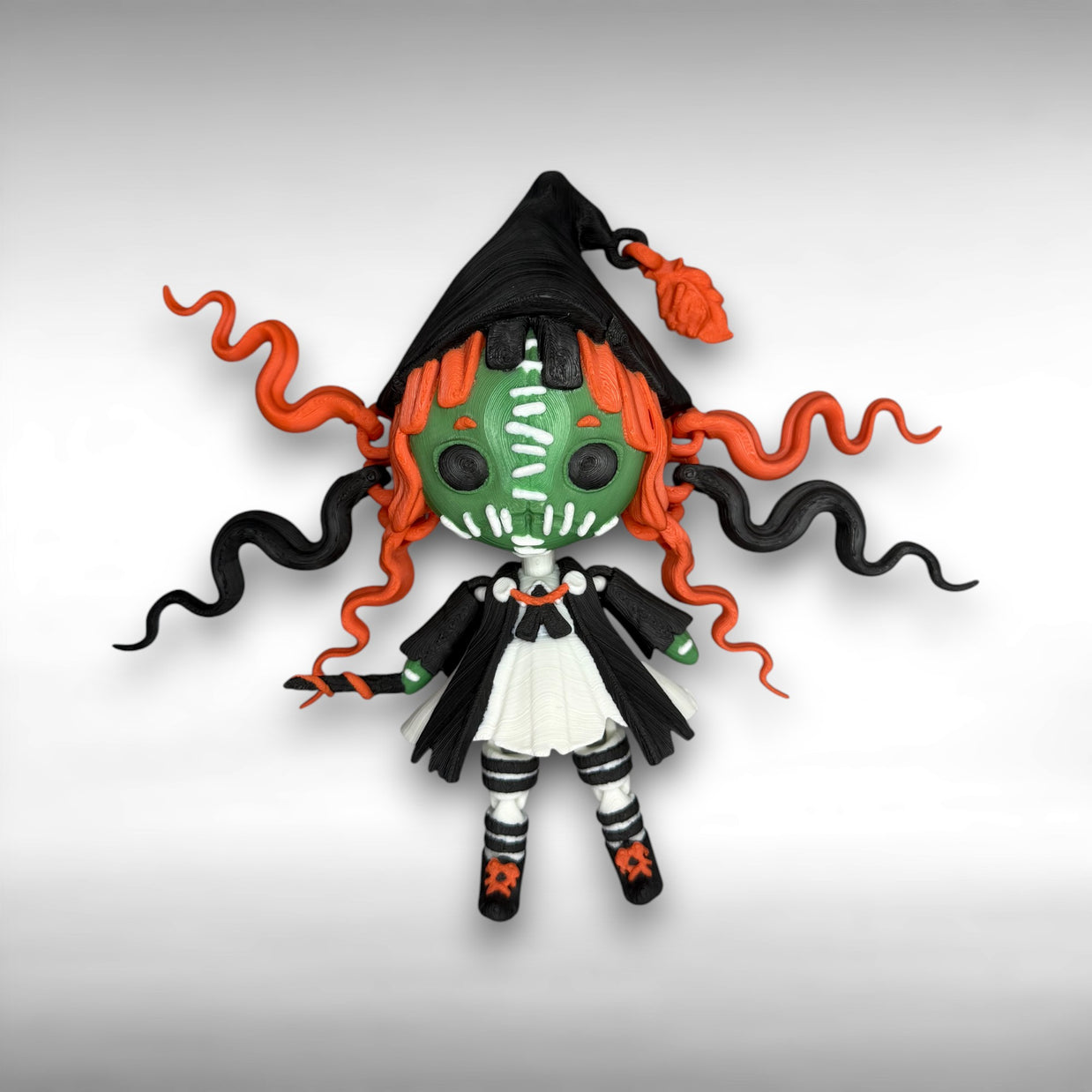 Gothic Witch Doll – 3D Printed Spooky Shelf Decor