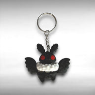 Mothman Keychain – 3D Printed Cryptid Creature Key Ring, Spooky Gothic Gift, Cryptid Lover Accessory
