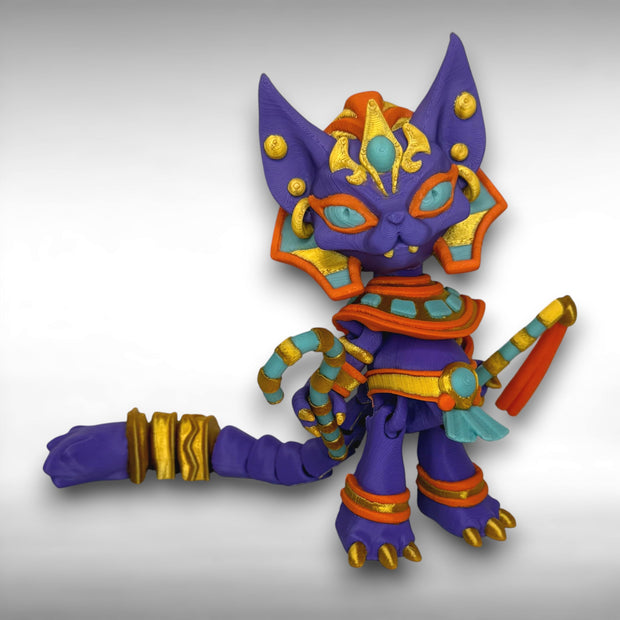 Pharaoh Cat Statue - 3D Printed Egyptian Cat Figurine, Ancient Egypt Inspired Gift