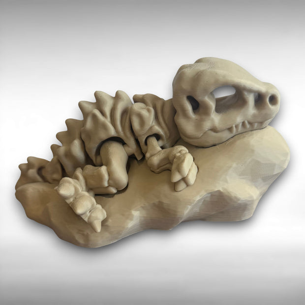 3D Printed T-Rex Skeleton Model with Optional Base | Fun Dinosaur Decor Gift