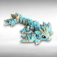 8in Articulated Tiny Ocean Wyvern – 3D Printed Sea Dragon Fidget Toy